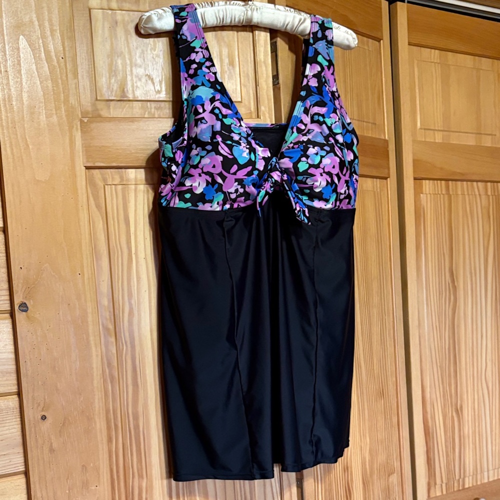 Floral Black Sleeveless Dress